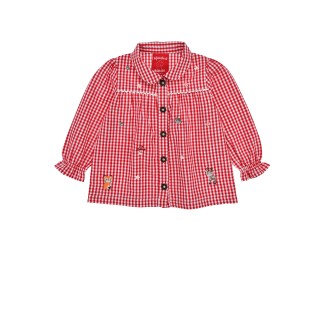 Trachtenbluse kariert check red/white